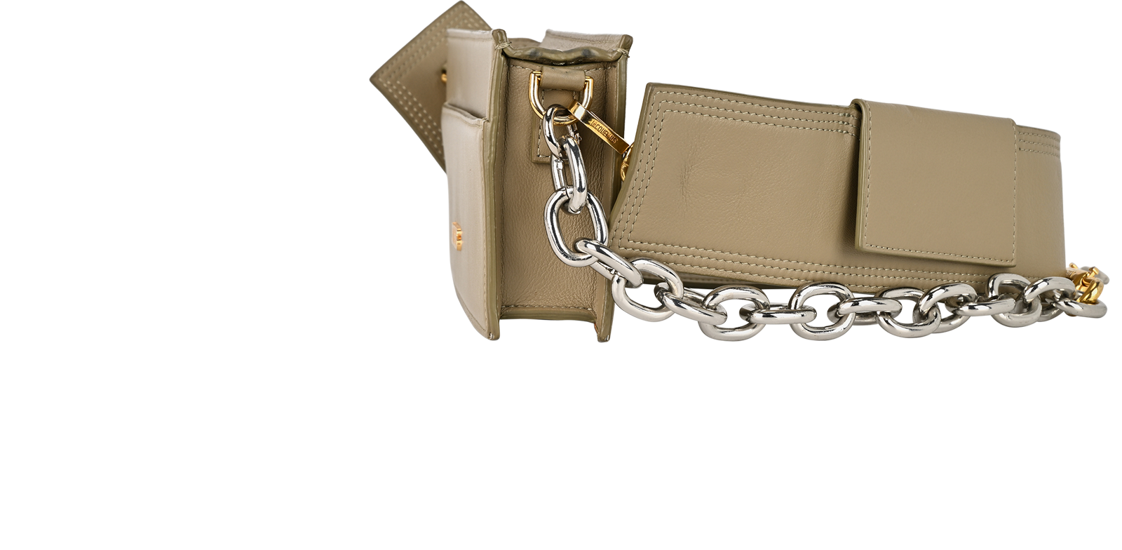 Le Ciuciu Bag, &pound;220, Handbags, Khaki, Leather, Bottom view